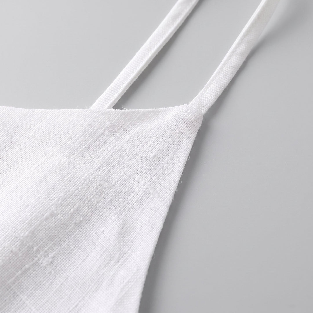 Jess camisole linen fabric close-up detail
