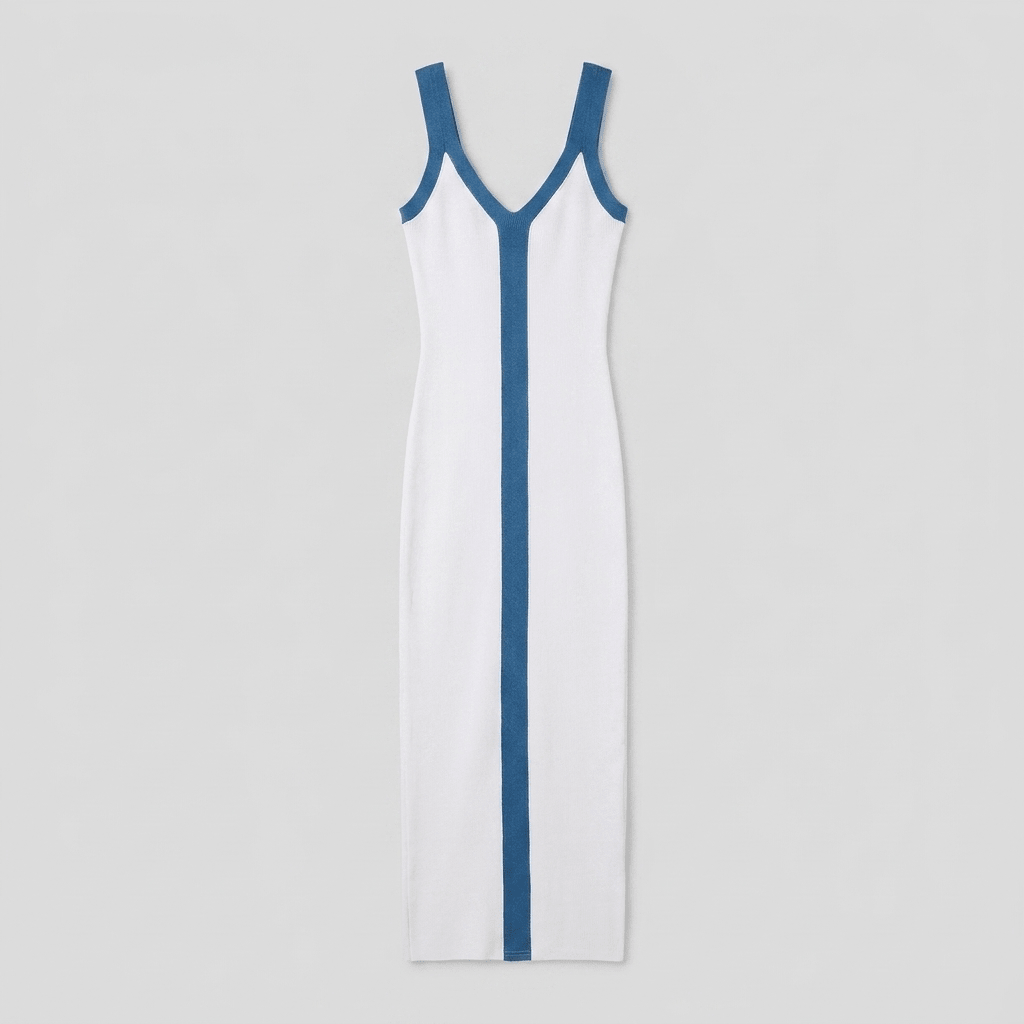 Lacy v-neck dress product flat-lay