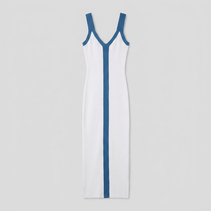 Lacy v-neck dress product flat-lay