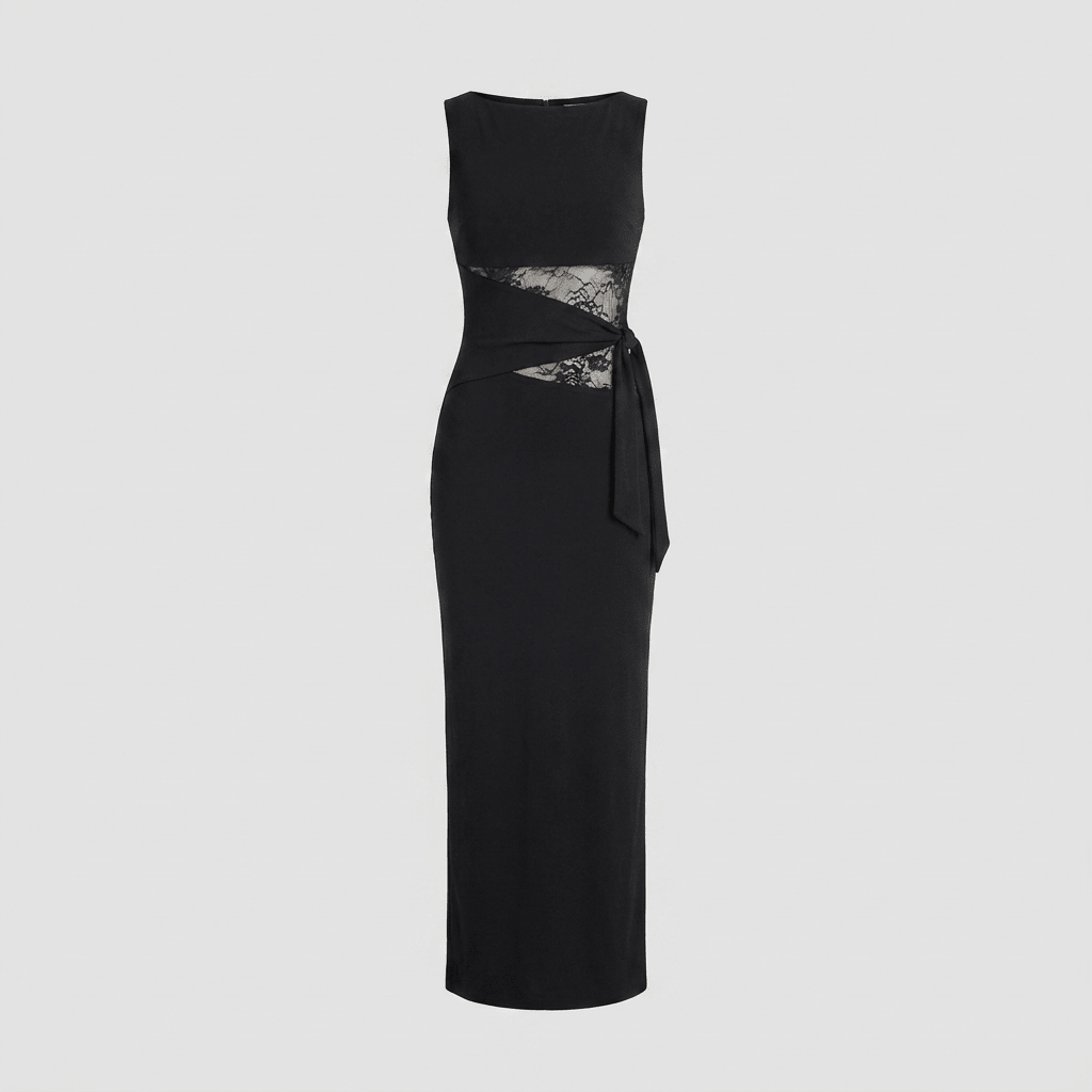 Leni fitted maxi dress product flat-lay