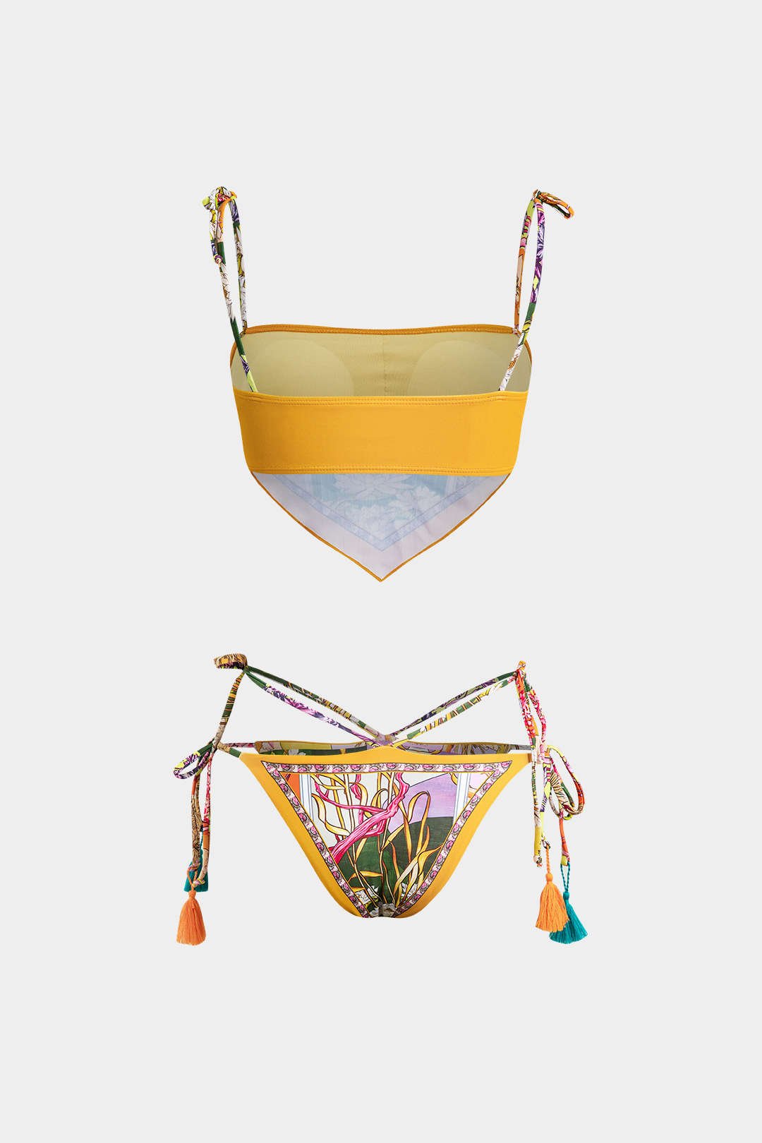 Multicolour floral bikini set, slim cut, view 2 of 5