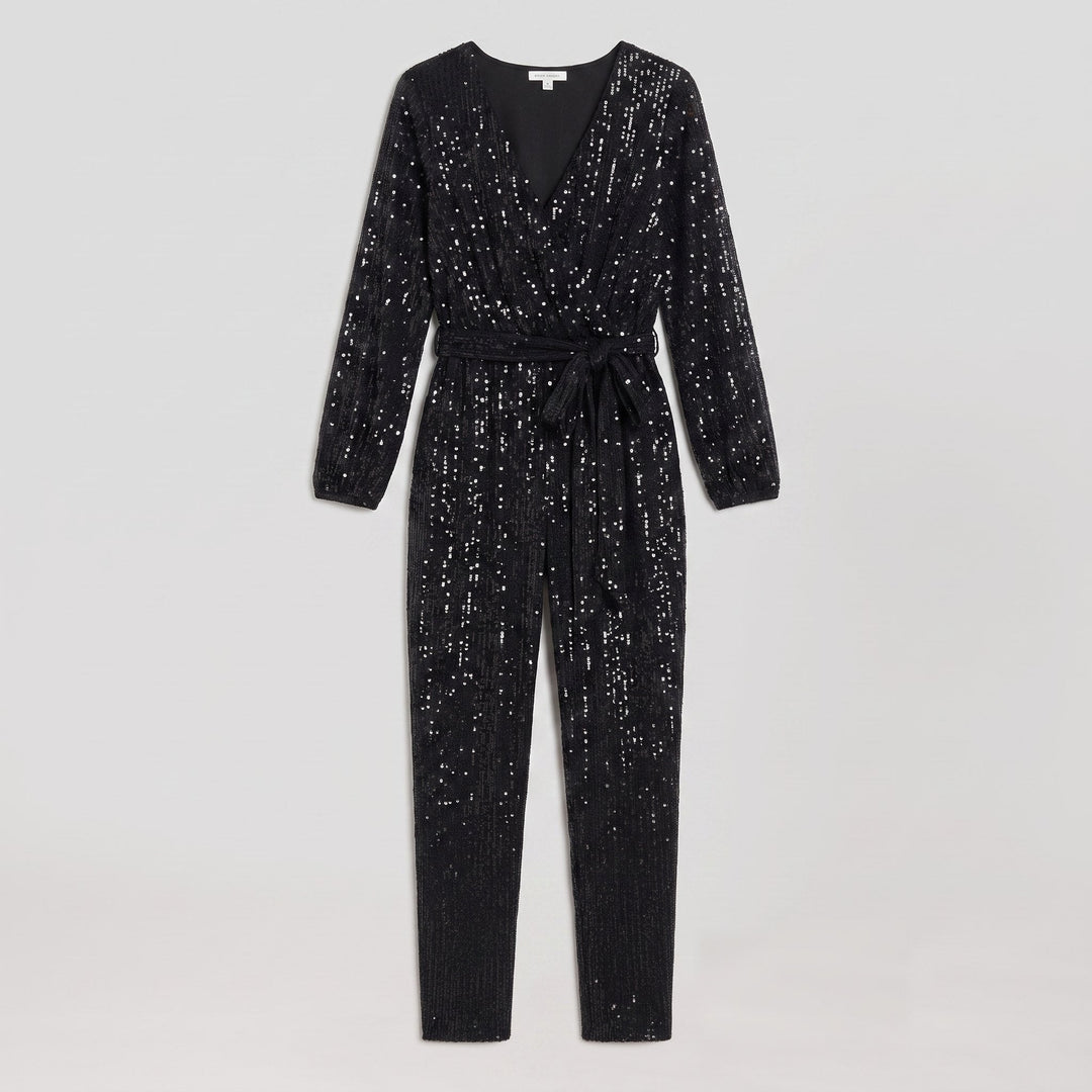 Lilian sequin jumpsuit black - product only