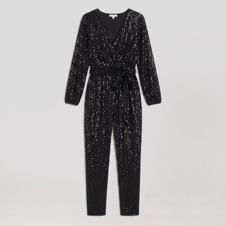 Lilian sequin jumpsuit black - product only