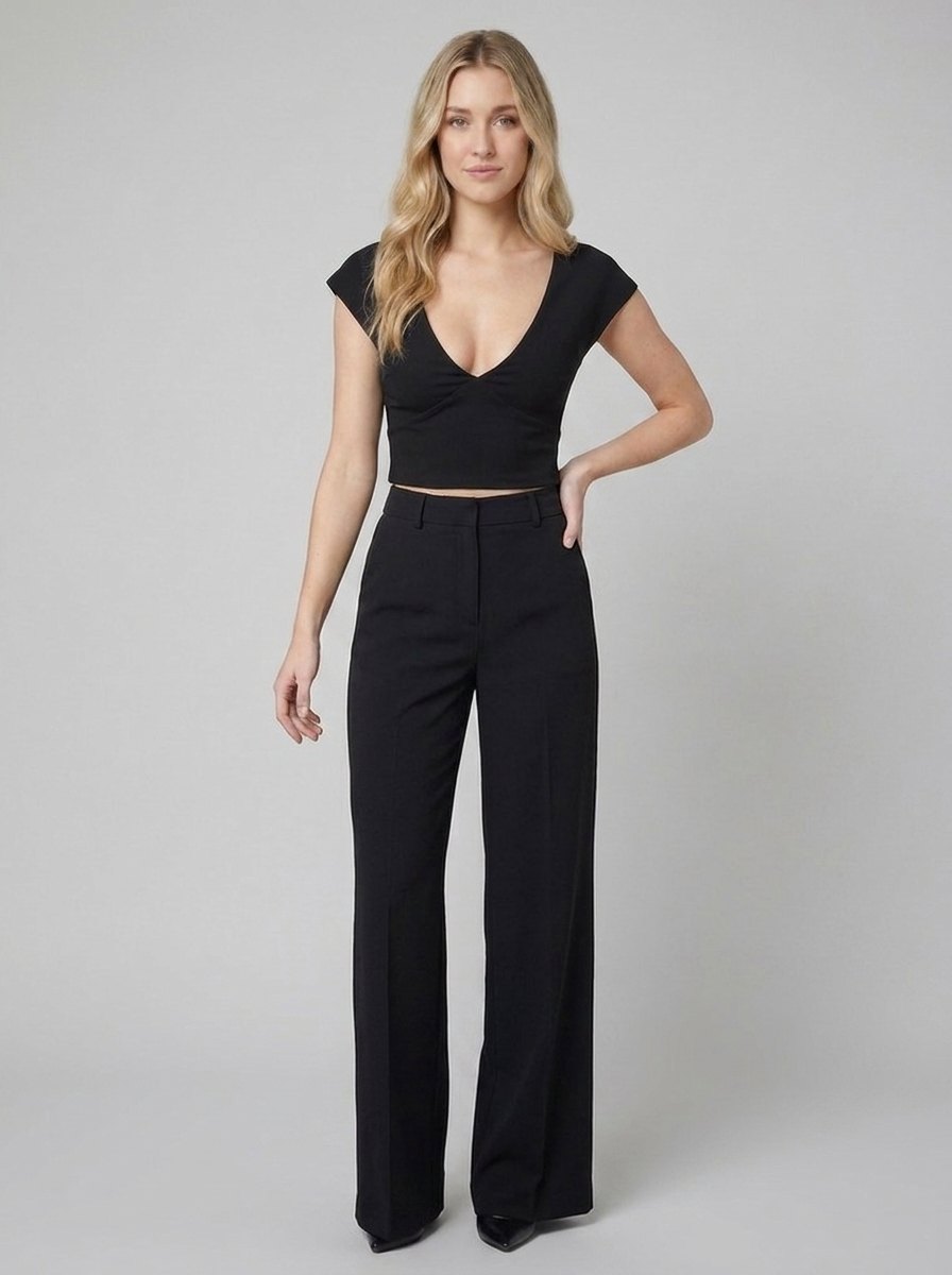 Liora black top front pose 2
