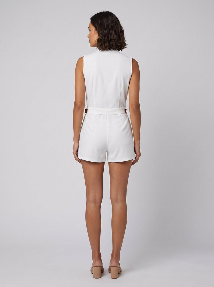 Luna belted romper back view