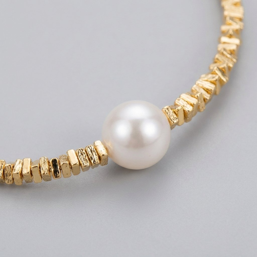 Luna pearl necklace pendant close-up