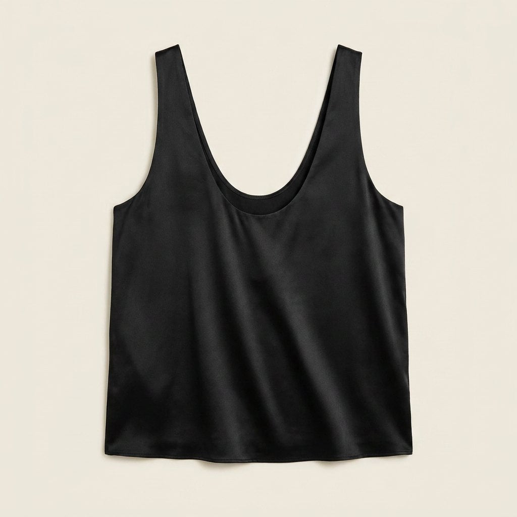 Luna satin tank top back view