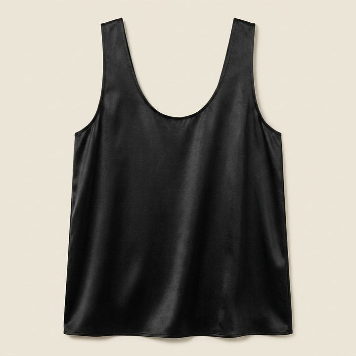 Luna satin tank top product flat-lay