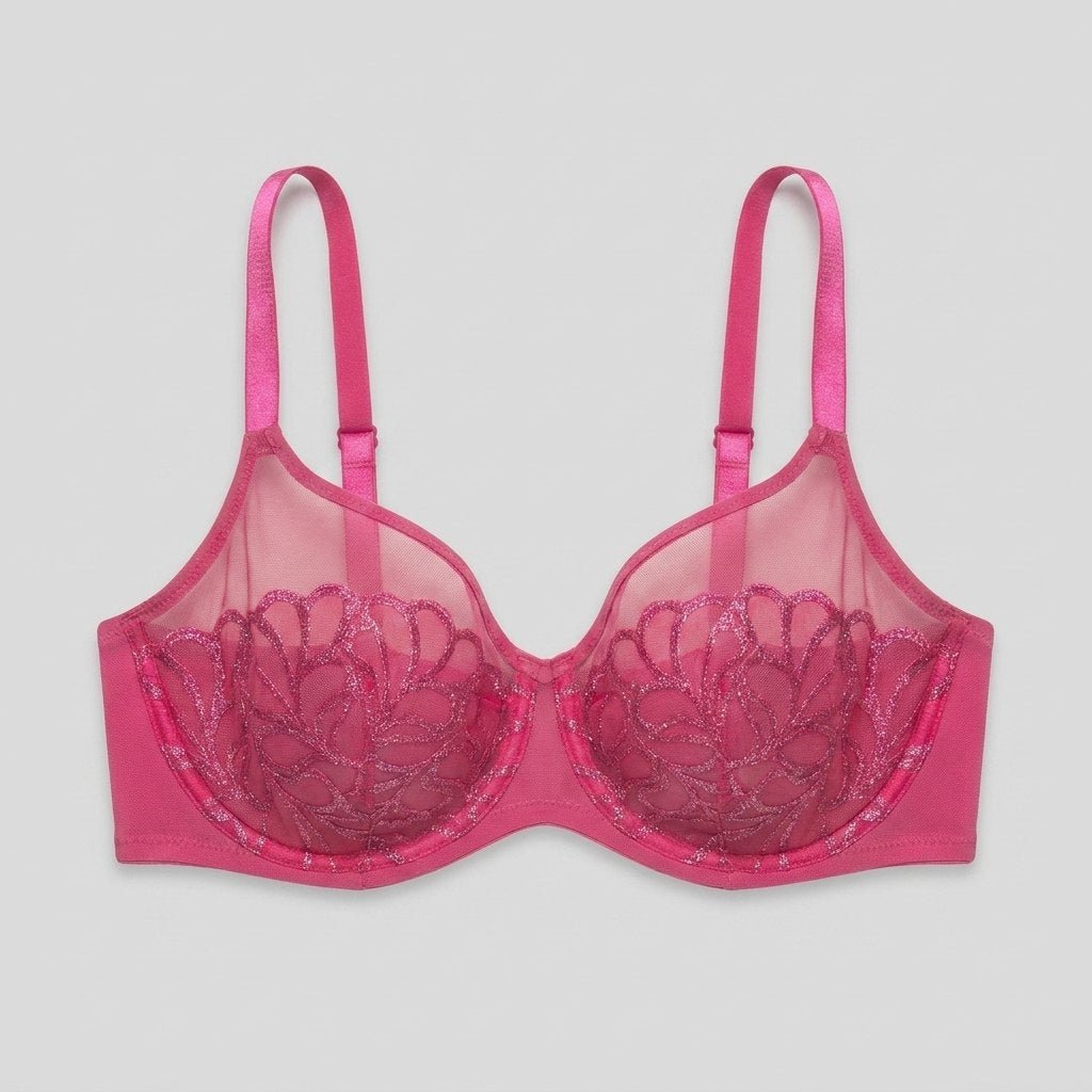 Luna unlined bra raspberry pink front