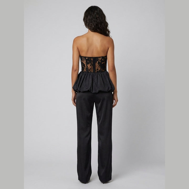 Luxe corset top black back