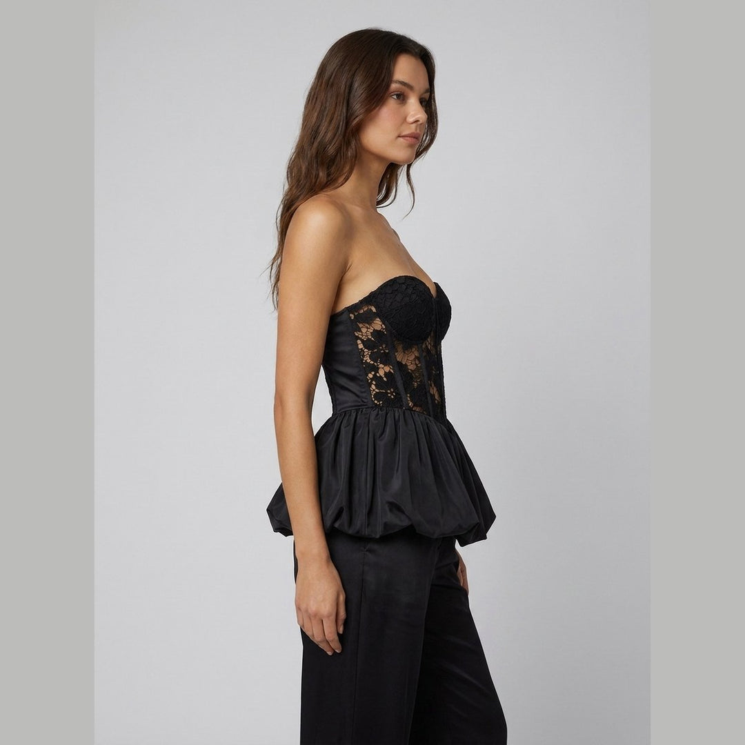 Luxe corset top black side