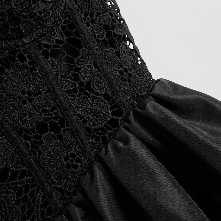 Luxe corset top lace fabric closeup