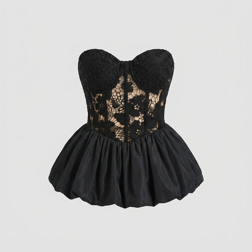 Luxe corset top flat lay