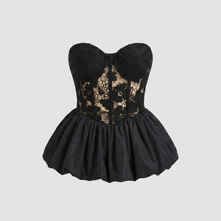 Luxe corset top flat lay