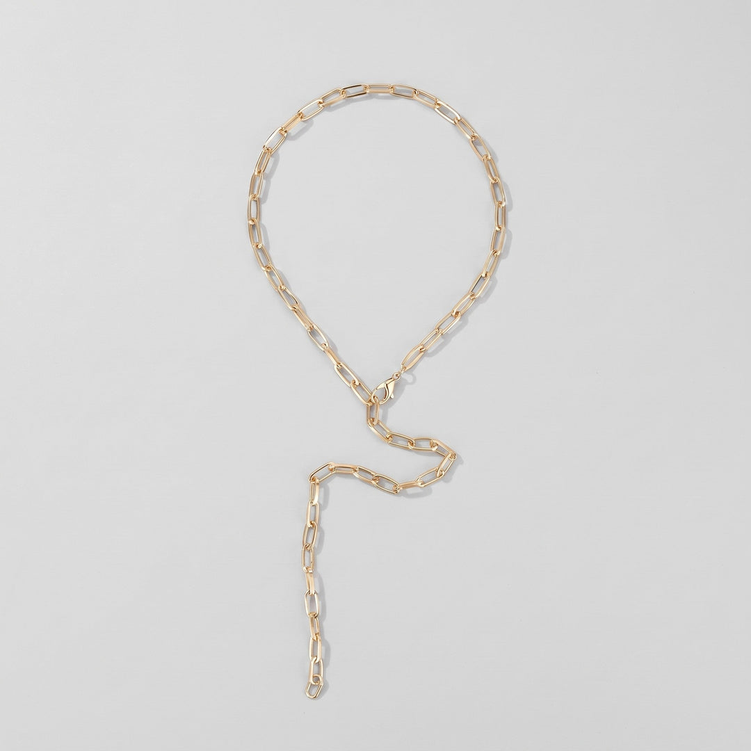 Gold-tone alloy body chain, full piece laid flat