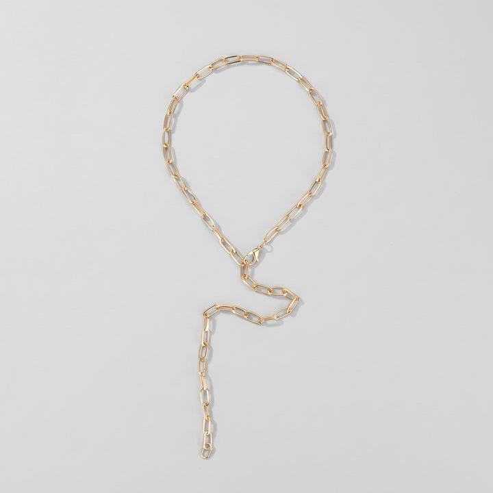 Gold-tone alloy body chain, full piece laid flat