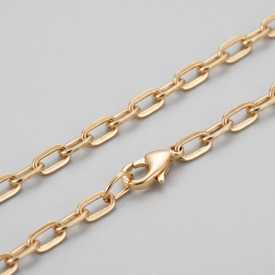 Gold flat cable link close-up detail