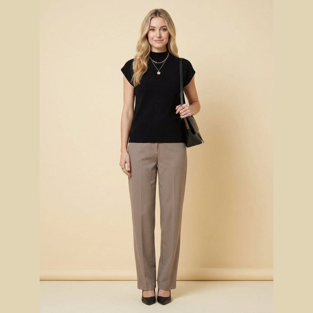 Luxe knitted vest black