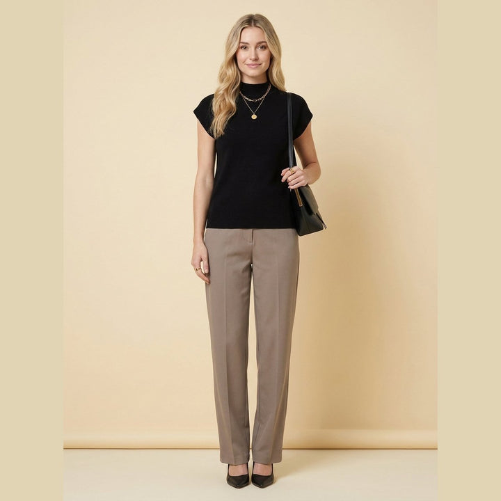 Luxe knitted vest black