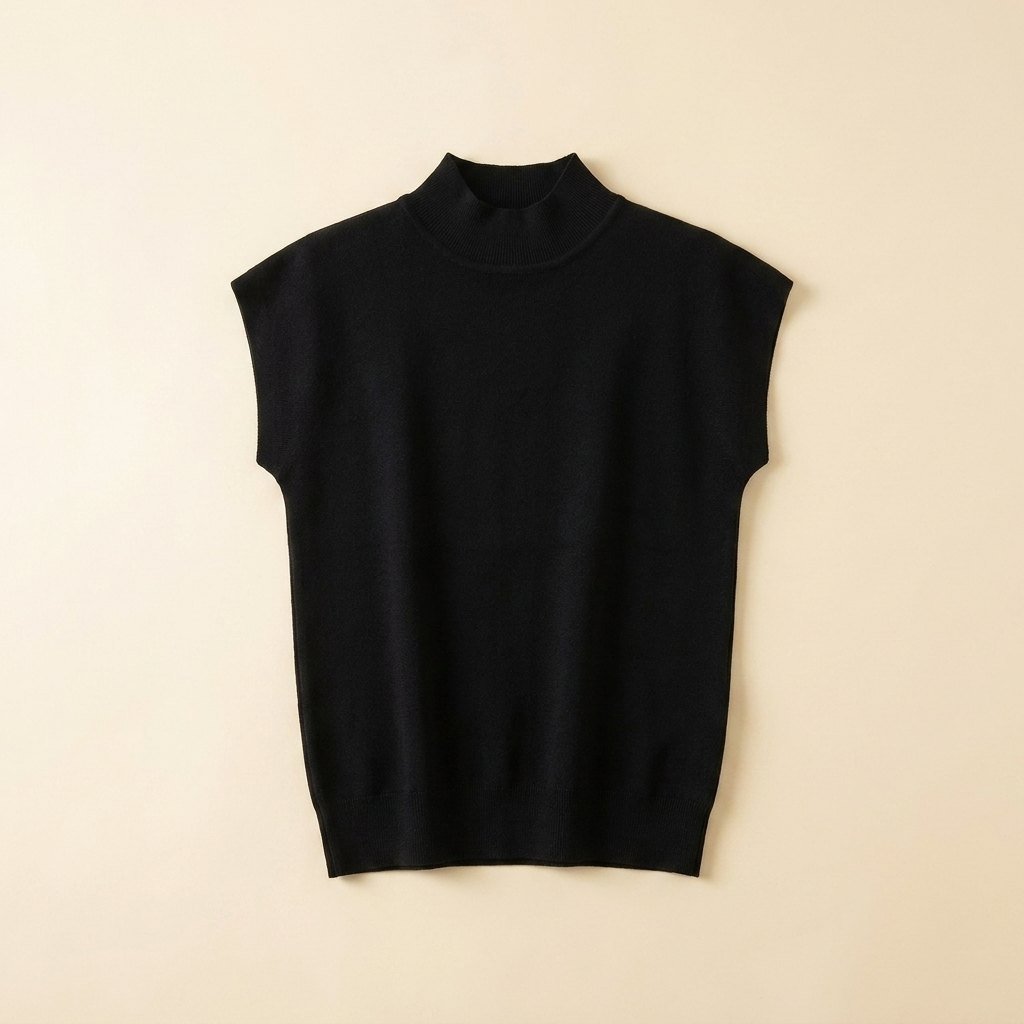 Luxe knitted vest flat lay