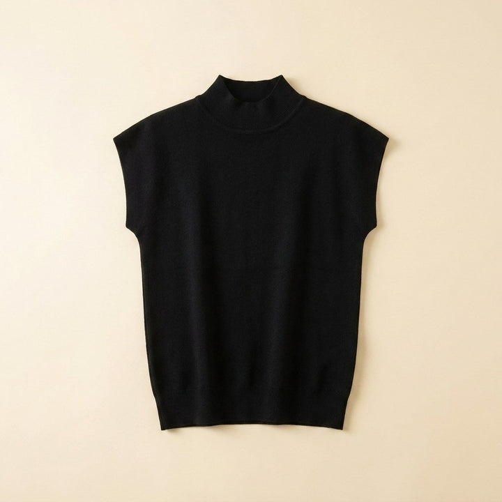 Luxe knitted vest flat lay