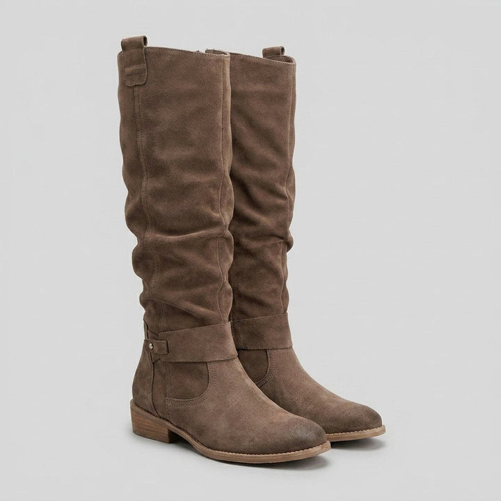 Madeleine brown suede knee-high boots