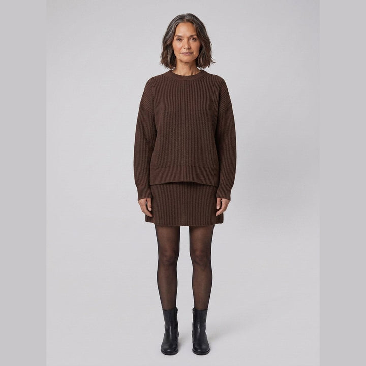 Mara knit co-ord set in brown