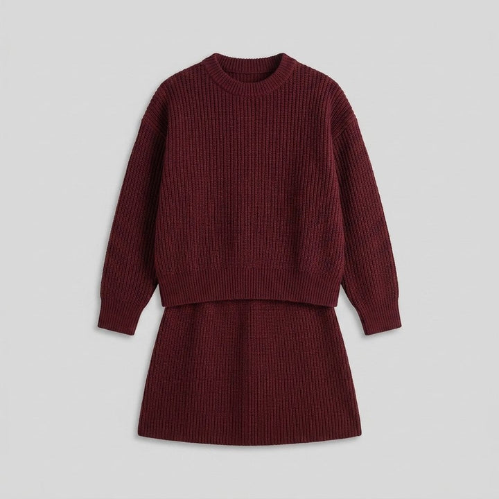 Mara knit co-ord set product flat-lay