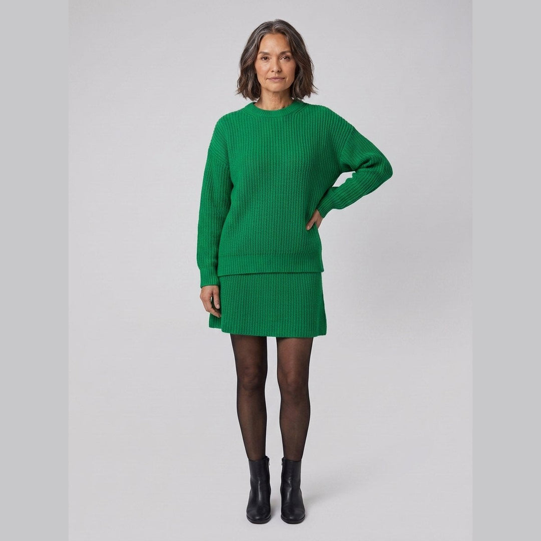 Mara knit co-ord set in green