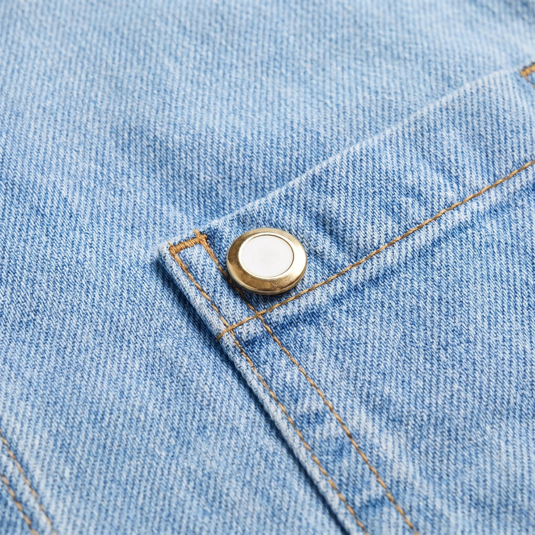Marais denim set fabric close-up