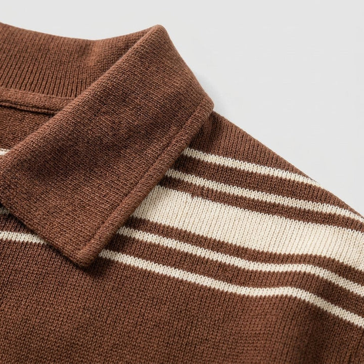Melo striped knit fabric detail