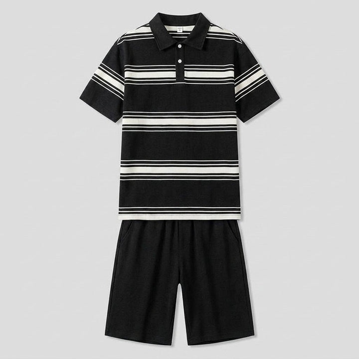 Melo polo and shorts set flat lay front