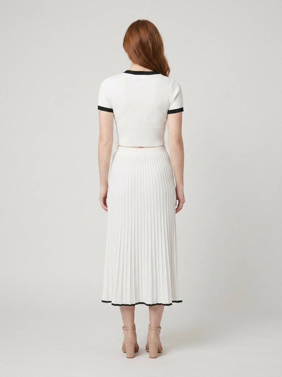 Mina sweater skirt set back view