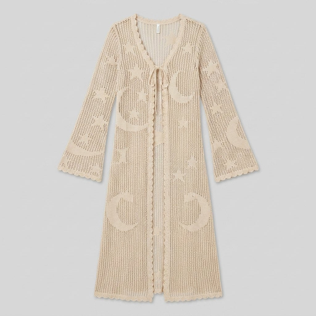 Mira Women's Duster celestial lace flat lay