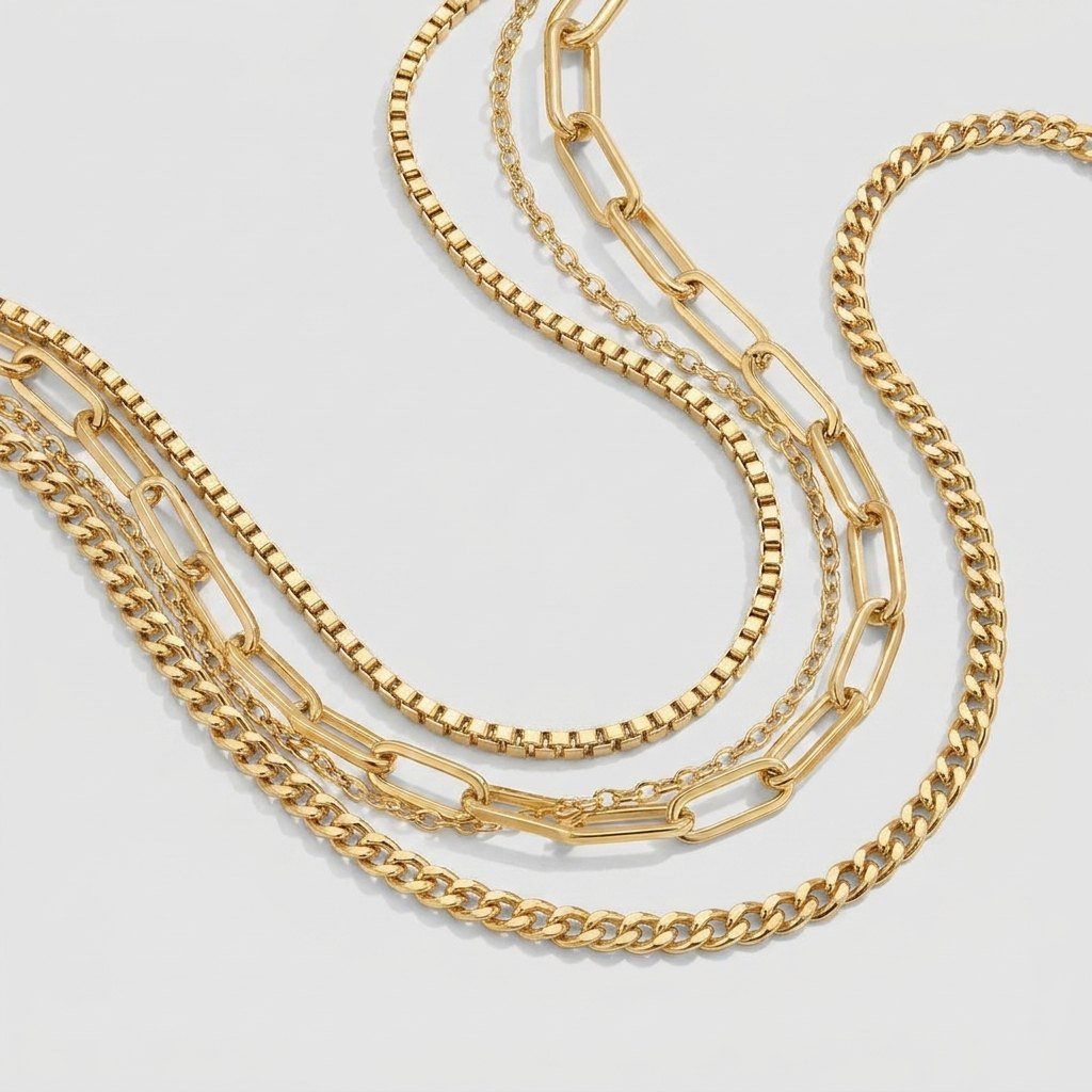 Miya layered necklace arrangement