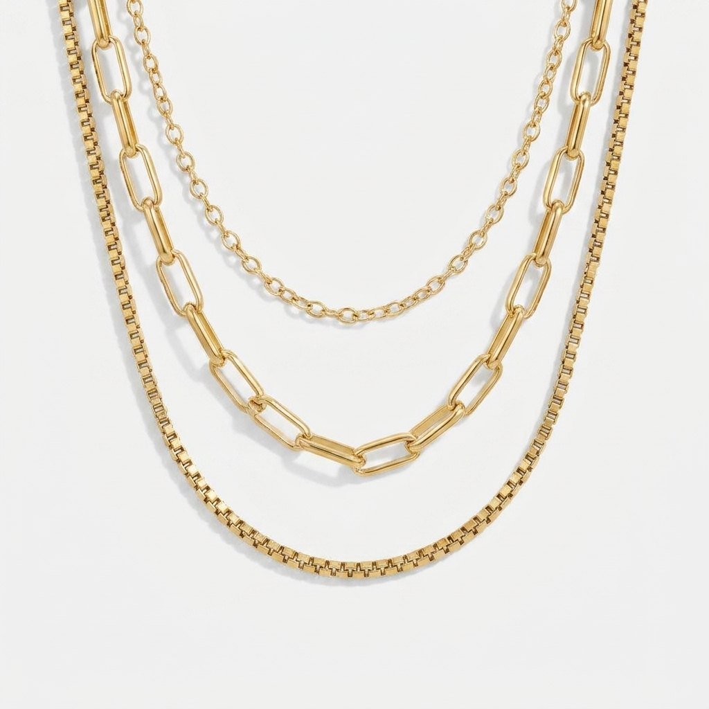 Miya gold layered necklace