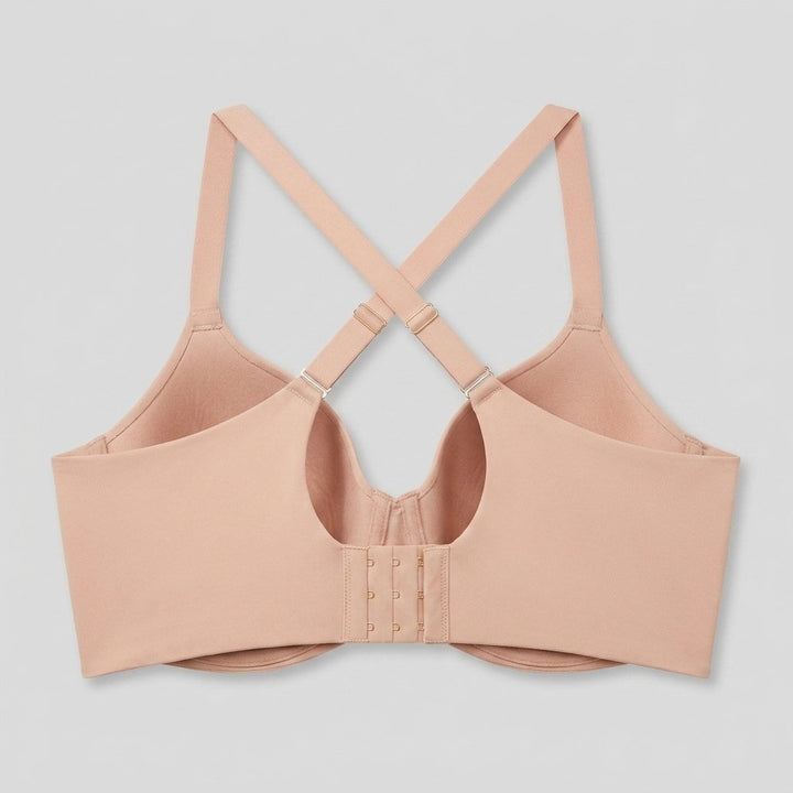 Nadine full coverage bra with the straps converted to an x-back