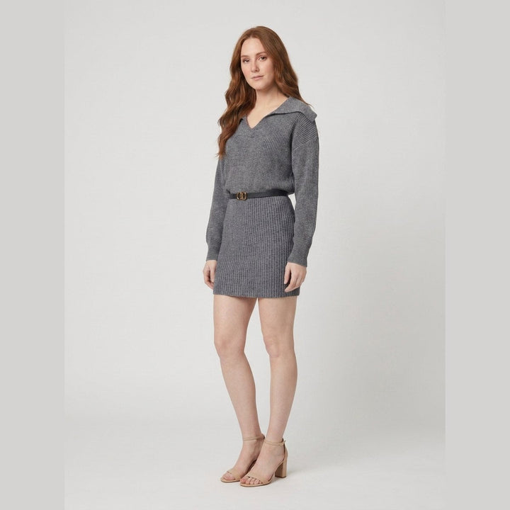 Natasja Sleeve Dress gray on model