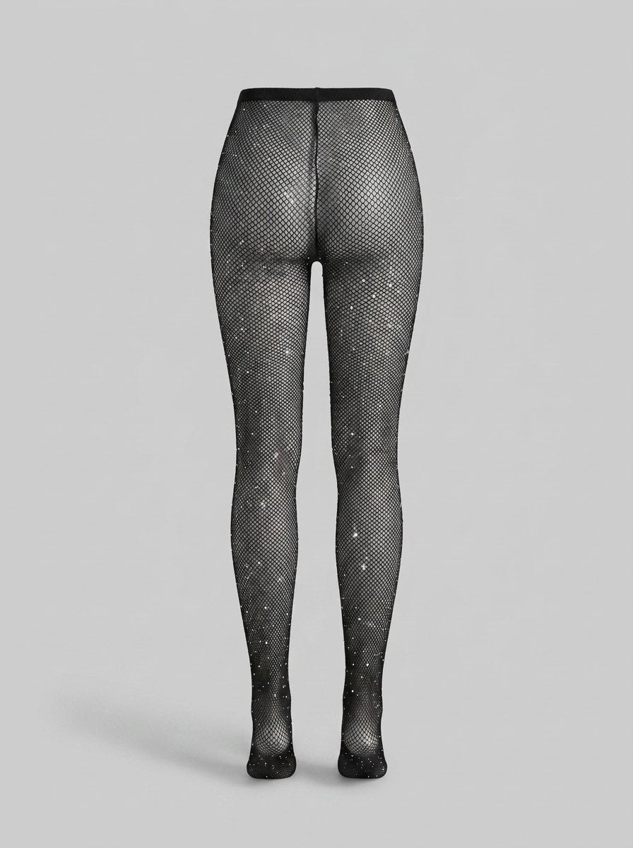 Noelie sequin tights black back