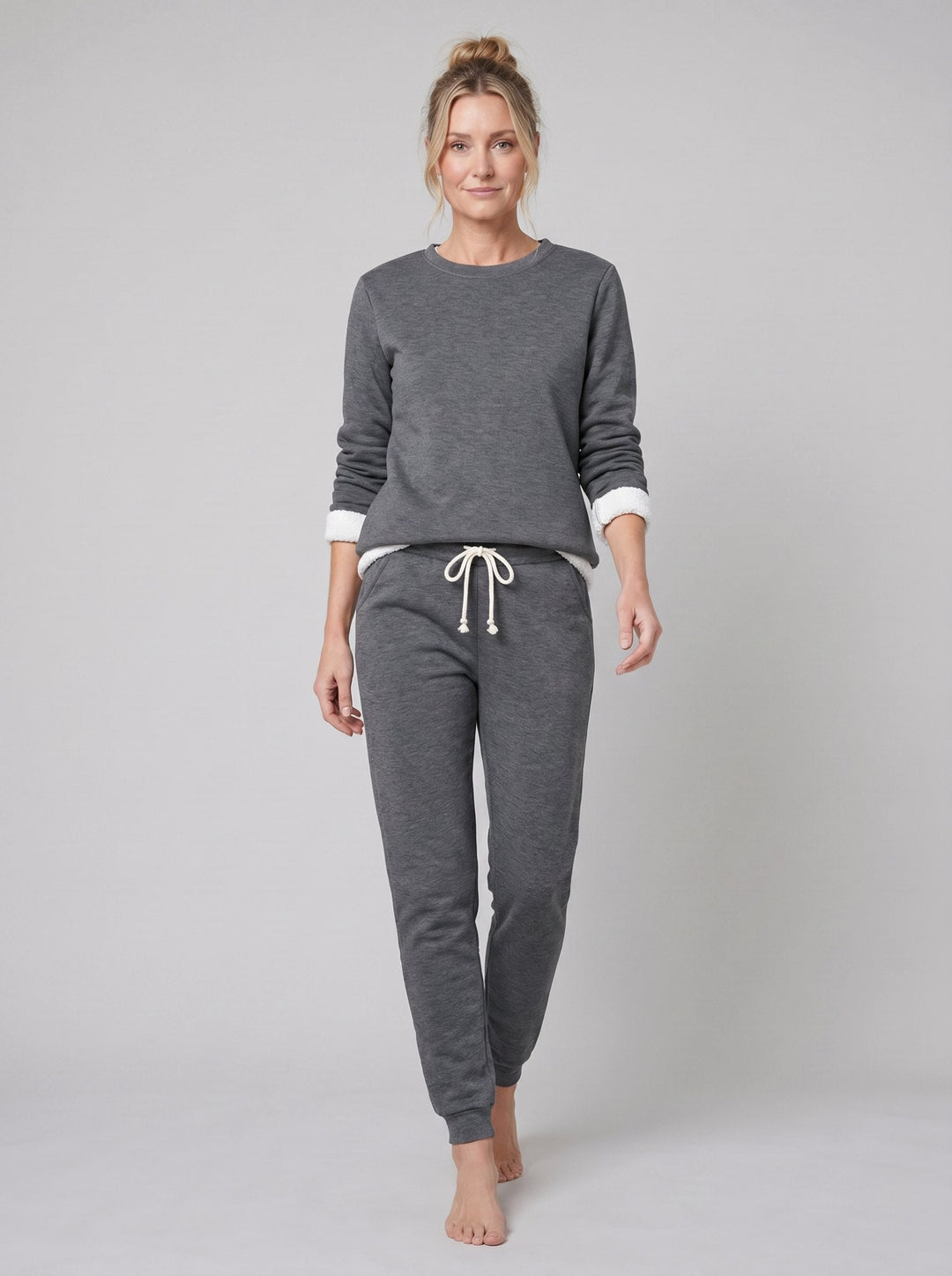 Noellee comfortable lounge set in dark gray