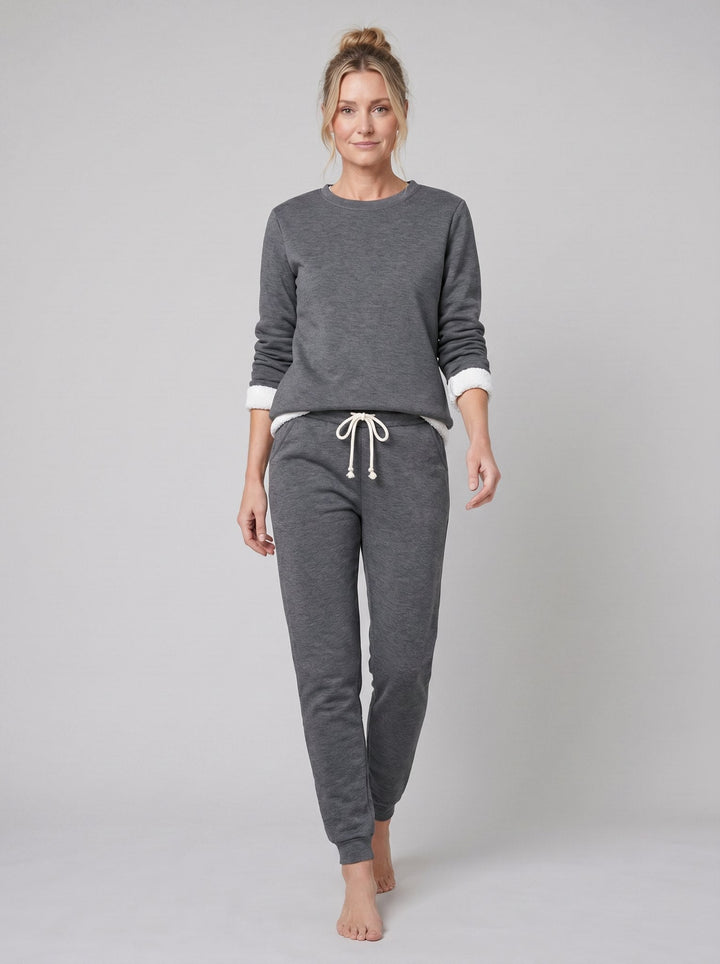 Noellee comfortable lounge set in dark gray
