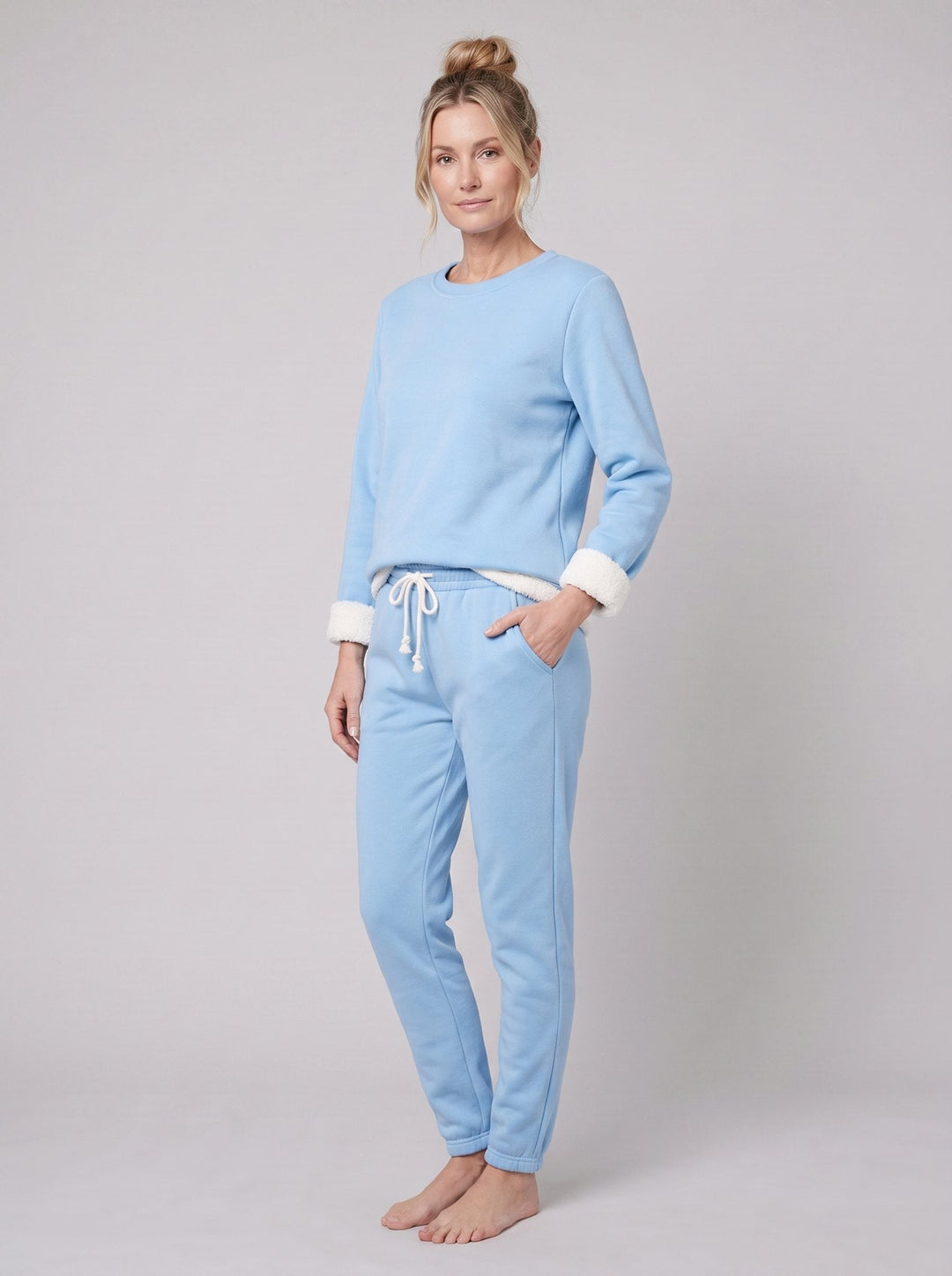 Noellee comfortable lounge set in light blue
