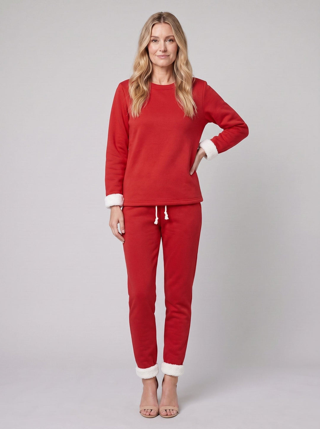 Noellee comfortable lounge set in red