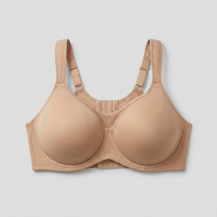 Noemie plus size minimizer bra in skin nude, flat lay