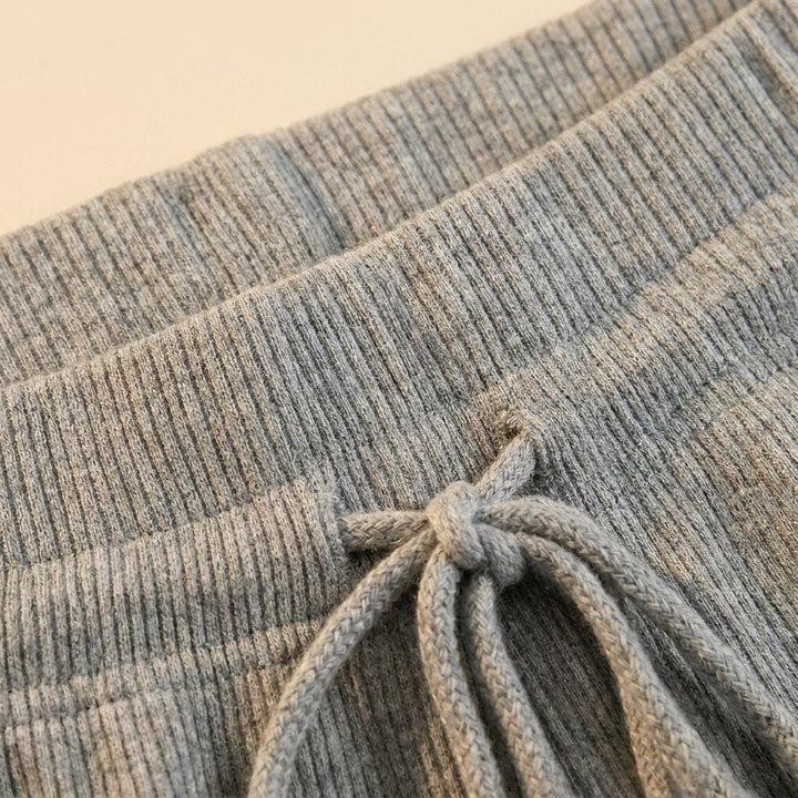 Nolwenn grey cotton-blend knit, fabric close-up