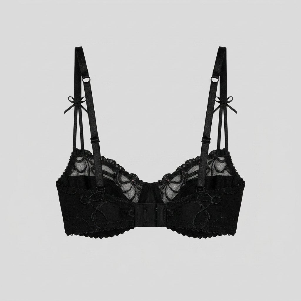 Nora balconette bra black back