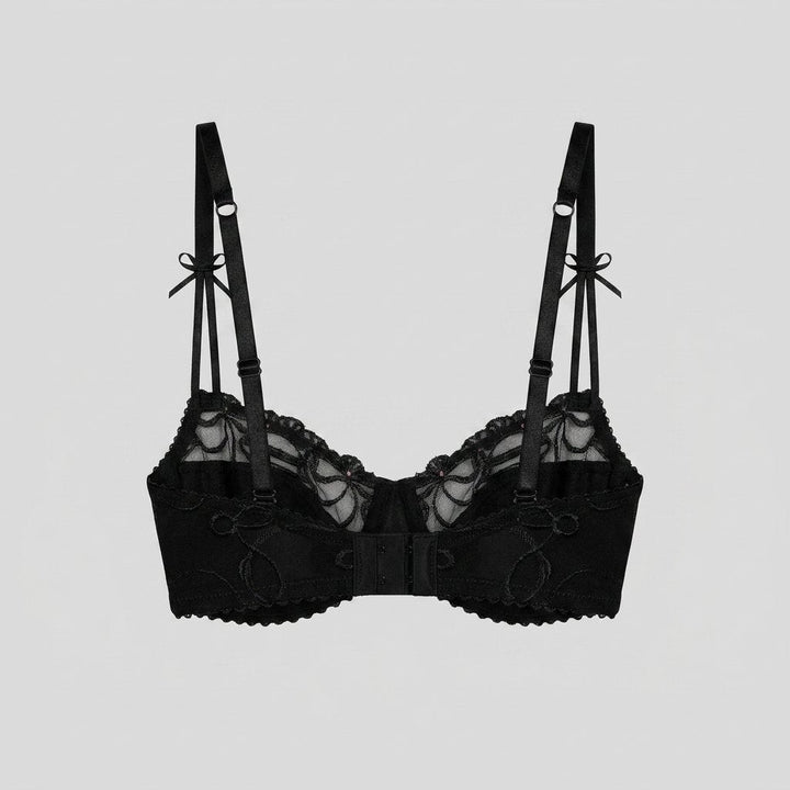Nora balconette bra black back