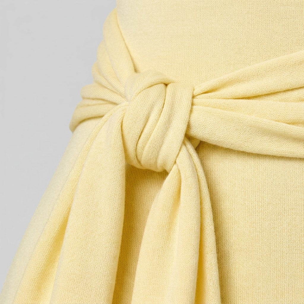 Norela yellow fabric detail