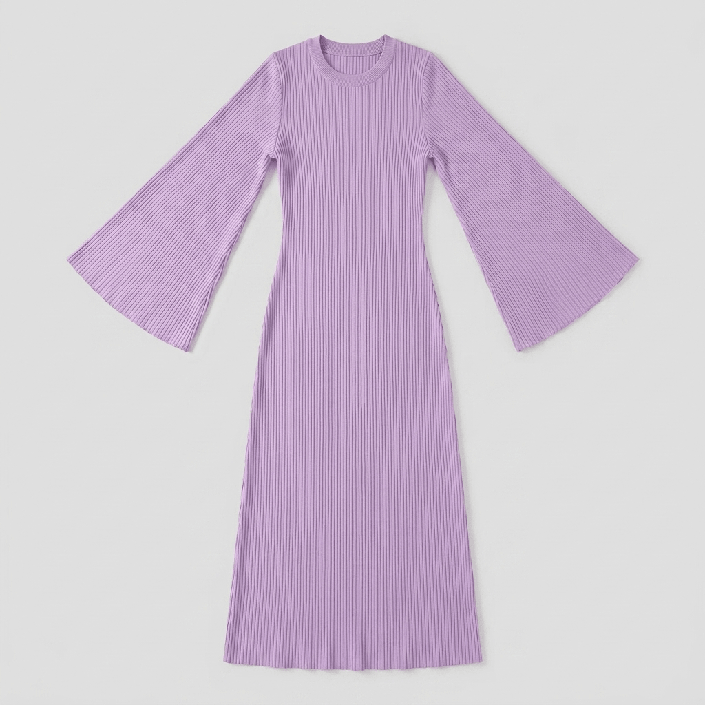 Nori ribbed knit maxi dress product flat-lay