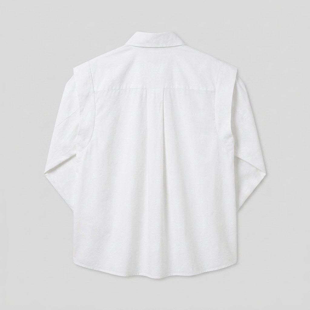 Oasis white cotton shirt back view